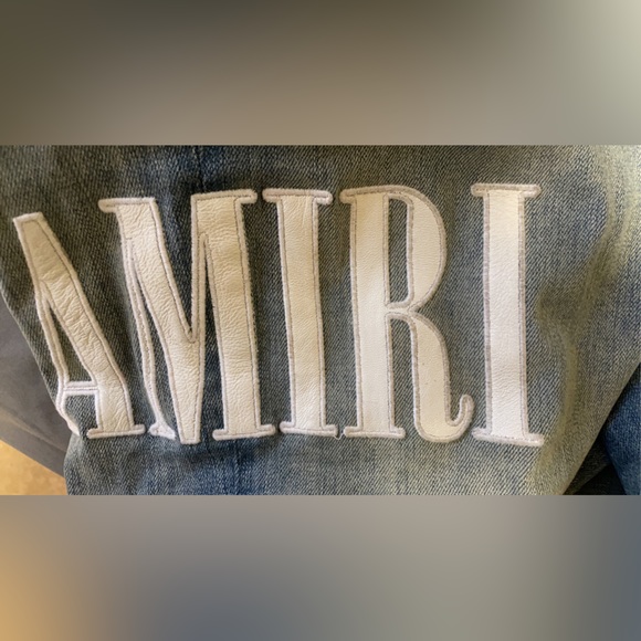 Amiri leather clay indigo jeans size 34 - Picture 8 of 9